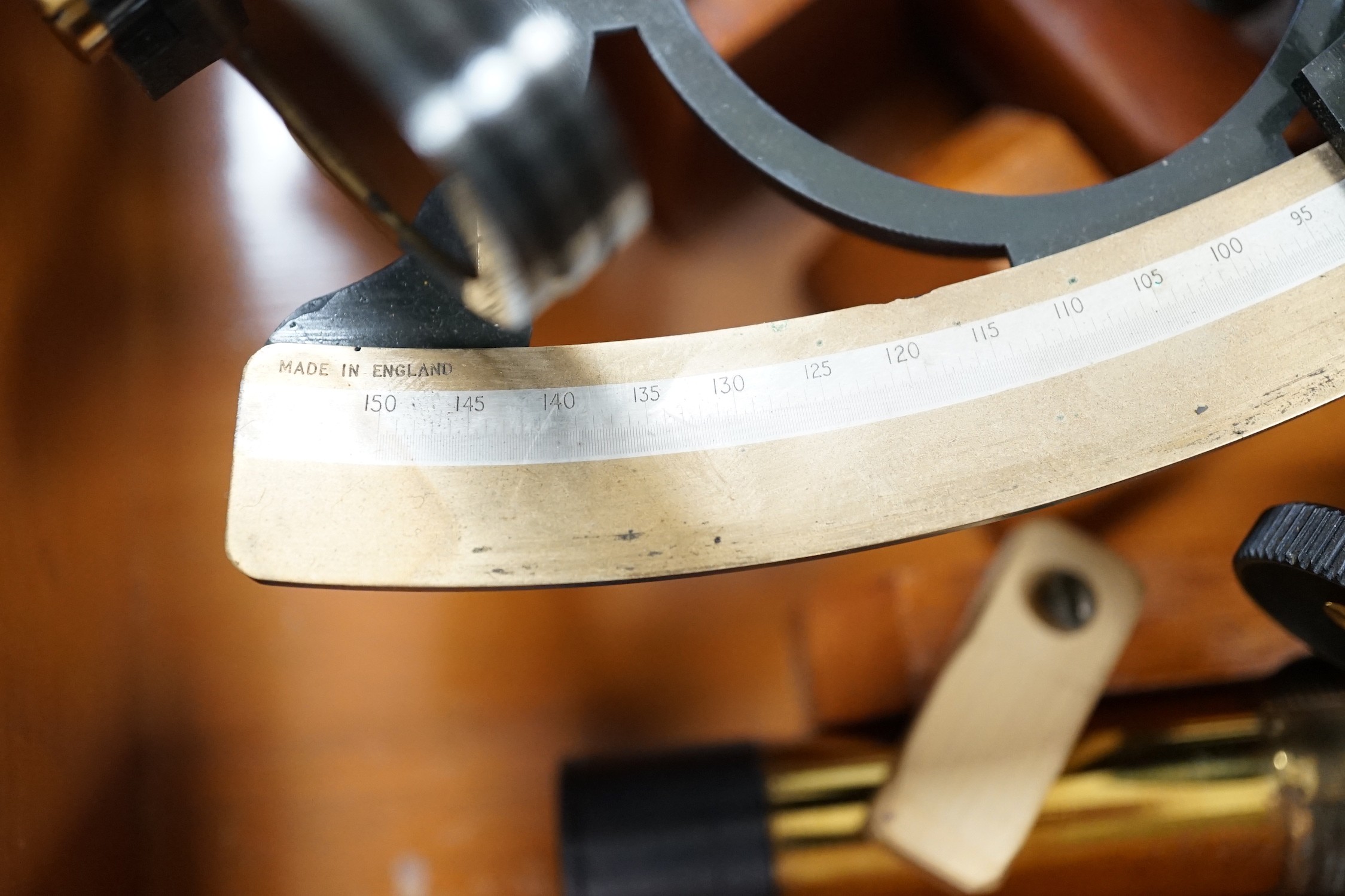 A mahogany cased Hezzanith sextant, incomplete